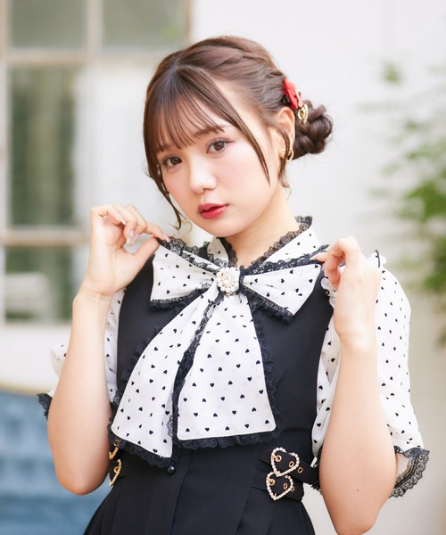 ROJITA（ロジータ）の「ハートドットプリントリボンブラウス（シャツ/ブラウス・レディース・ピンク/アイボリー/ブラック・FREE）」の16枚目の写真