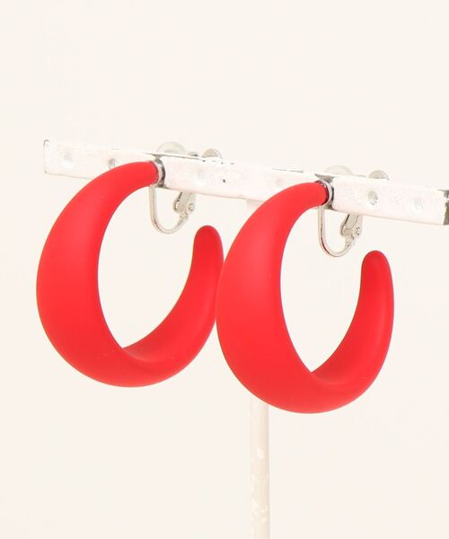 Fun & Daily(ファンアンドデイリー)の「F&D : カラーカールイヤリング(イヤリング・レディース・ホワイト/ブラック/ピンク/オレンジ/ブルー/パープル/レッド/ブルーグリーン・FREE)」の15枚目の写真