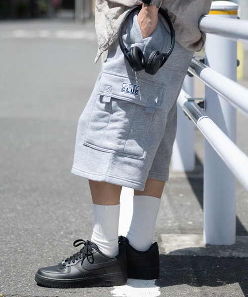 PRO CLUB （プロクラブ）の「【22】〔PROCLUB/プロクラブ〕FLEECE CARGO SHORT PANTS/フリースカーゴ ワイドショーツ（スウェットパンツ・メンズ・ネイビー/ヘザーグレー/ブラック・MEDIUM/LARGE/X-LARGE）」の5枚目の写真