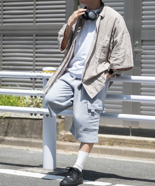 PRO CLUB （プロクラブ）の「【22】〔PROCLUB/プロクラブ〕FLEECE CARGO SHORT PANTS/フリースカーゴ ワイドショーツ（スウェットパンツ・メンズ・ネイビー/ヘザーグレー/ブラック・MEDIUM/LARGE/X-LARGE）」の7枚目の写真