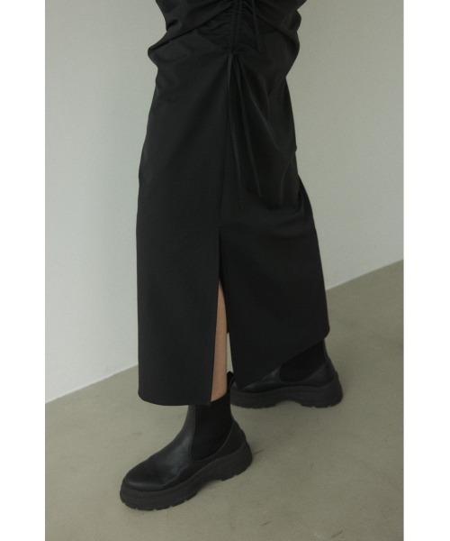 BLACK BY MOUSSY サイドギャザードレス BLACK BY MOUSSY（ブラックバイマウジー）の「side gather dress