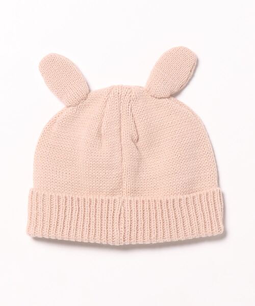 petit main(プティマイン)の「アニマルビーニー(ニットキャップ/ビーニー・キッズ・モカ/アイボリー/ライトピンク・46cm/48cm)」の9枚目の写真