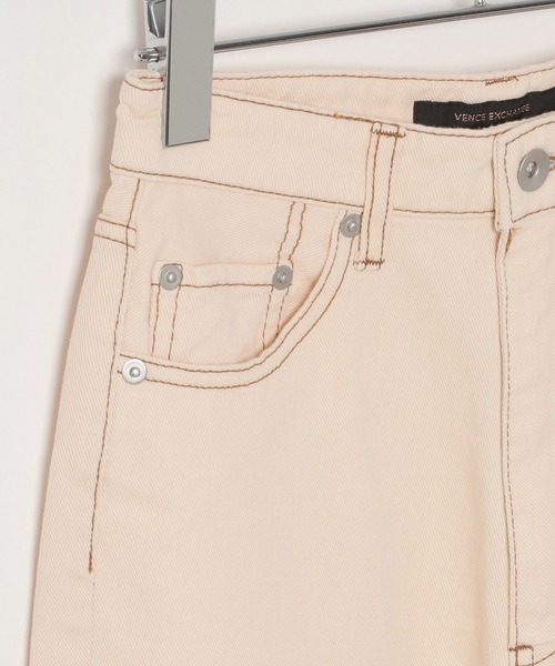 VENCEEXCHANGE（ヴァンスエクスチェンジ）の「VXハイライズルーズストレストレート（デニムパンツ・レディース・スカイブルー/ブルー系/グレー/ネイビー/オフホワイト/ブラック・M/L/S）」の10枚目の写真