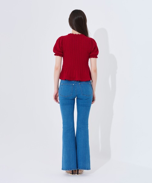 ケーブル柄 半袖カーディガン TINA：JOJUN（カーディガン/ボレロ）｜TINA：JOJUN（ティーナジョジュン）