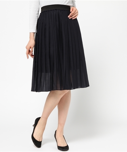 goocy（グースィー）の「シアープリーツミドルSK（スカート・レディース・ホワイト/カーキ/ネイビー・FREE）」の4枚目の写真