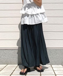 Q | ギャザーフレアパンツ(その他パンツ)