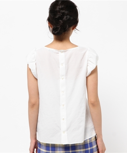 La TOTALITE（ラトータリテ）の「パフソデブラウス。（シャツ/ブラウス・レディース・ホワイト/ピンク/ブラック・FREE）」の6枚目の写真