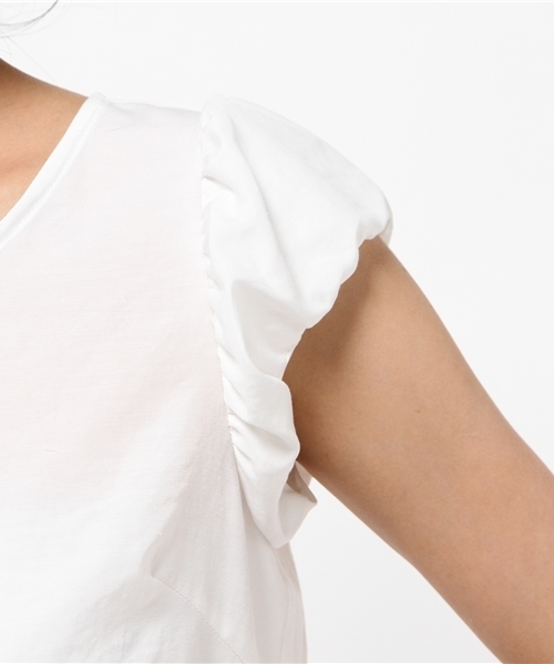 La TOTALITE（ラトータリテ）の「パフソデブラウス。（シャツ/ブラウス・レディース・ホワイト/ピンク/ブラック・FREE）」の10枚目の写真