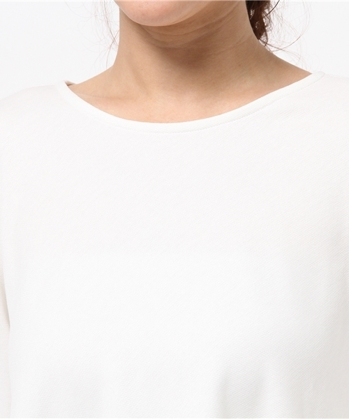 OUTLET（アウトレット）の「【Chez toi】TRジャージストライプコンビプルオーバー（シャツ/ブラウス・レディース・ネイビー/オフホワイト・FREE）」の6枚目の写真