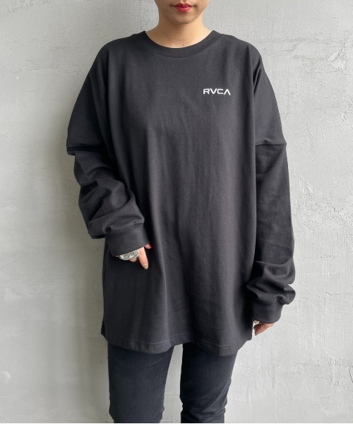 RVCA（ルーカ）の「[RVCA/ルーカ] HI SPEED FLORAL バックグラフィック ロングスリーブTシャツ（Tシャツ/カットソー・レディース・ブラック/ホワイト・L/M）」の4枚目の写真