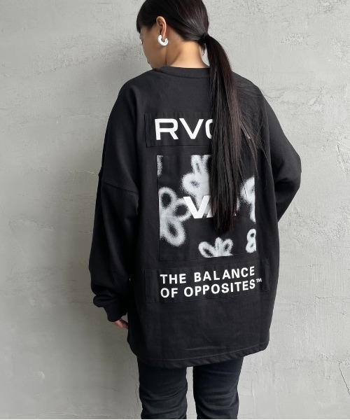 RVCA（ルーカ）の「[RVCA/ルーカ] HI SPEED FLORAL バックグラフィック ロングスリーブTシャツ（Tシャツ/カットソー・レディース・ブラック/ホワイト・L/M）」の6枚目の写真