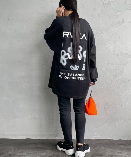 RVCA（ルーカ）の「[RVCA/ルーカ] HI SPEED FLORAL バックグラフィック ロングスリーブTシャツ（Tシャツ/カットソー・レディース・ブラック/ホワイト・L/M）」の12枚目の写真