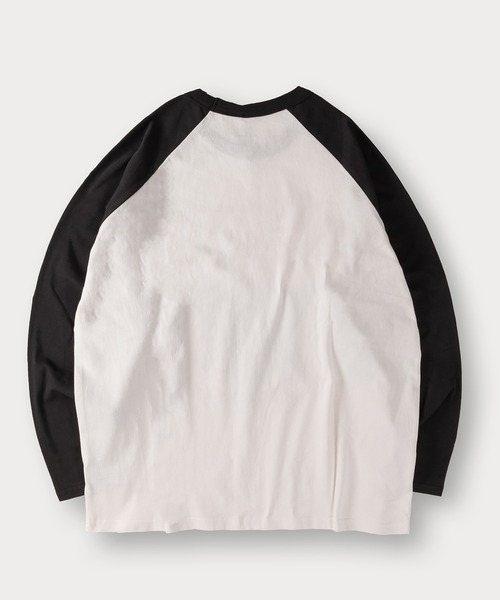 SlashDate（スラッシュデイト）の「ヴィンテージバイクラグランロンT/ビッグシルエット（Tシャツ/カットソー・メンズ・アッシュグレー/ホワイト/ベージュ・M/L/XL）」の7枚目の写真