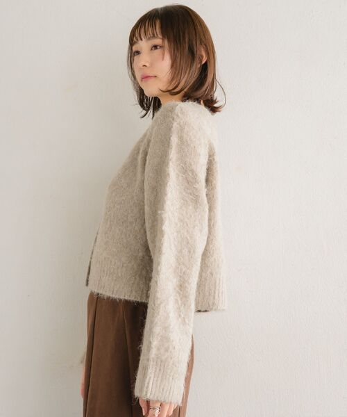 RETRO GIRL（レトロガール）の「シャギーショートカーディガン（カーディガン/ボレロ・レディース・ダークグレー/ライトベージュ/レッド/ブルー・FREE）」の18枚目の写真