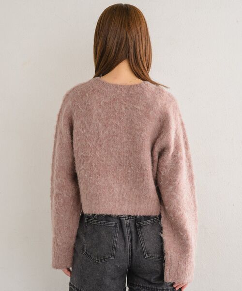 RETRO GIRL（レトロガール）の「シャギーショートカーディガン（カーディガン/ボレロ・レディース・ダークグレー/ライトベージュ/レッド/ブルー・FREE）」の6枚目の写真