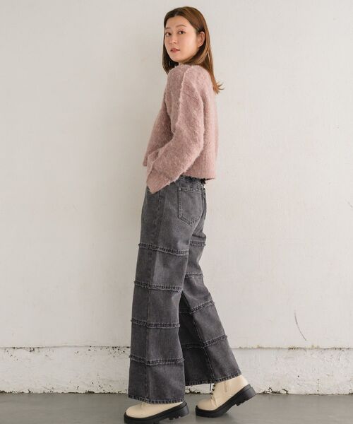 RETRO GIRL（レトロガール）の「シャギーショートカーディガン（カーディガン/ボレロ・レディース・ダークグレー/ライトベージュ/レッド/ブルー・FREE）」の8枚目の写真