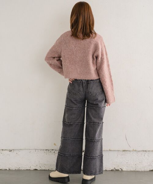 RETRO GIRL（レトロガール）の「シャギーショートカーディガン（カーディガン/ボレロ・レディース・ダークグレー/ライトベージュ/レッド/ブルー・FREE）」の10枚目の写真