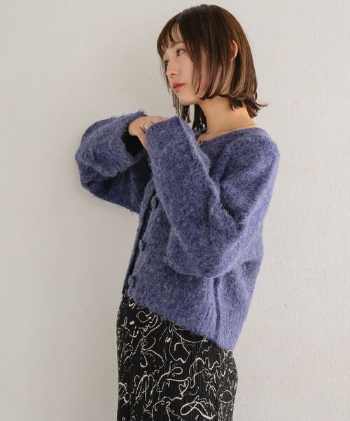 RETRO GIRL（レトロガール）の「シャギーショートカーディガン（カーディガン/ボレロ・レディース・ダークグレー/ライトベージュ/レッド/ブルー・FREE）」の12枚目の写真