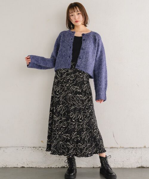 RETRO GIRL（レトロガール）の「シャギーショートカーディガン（カーディガン/ボレロ・レディース・ダークグレー/ライトベージュ/レッド/ブルー・FREE）」の14枚目の写真