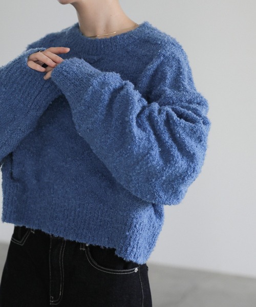 NKNIT ブルーニットshort NANO universe（ナノユニバース）の「LB.03/ウールカシミヤケーブル