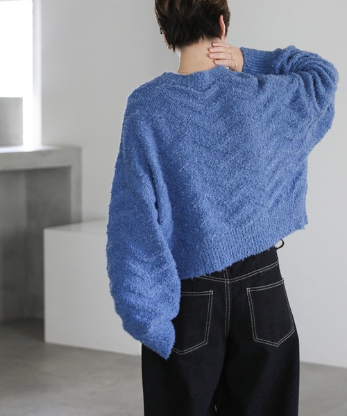 ウェーブデザインショートニット（ニット/セーター）｜select MOCA