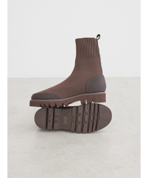 AMERICAN HOLIC(アメリカンホリック)の「ニットショートブーツ(ブーツ・レディース・ブラック/ブラウン・M/S/L)」の2枚目の写真