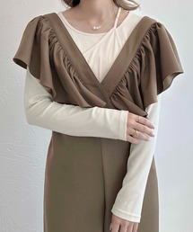 【apres jour clair】フリルサロペット【ZOZOTOWN限定アイテム】