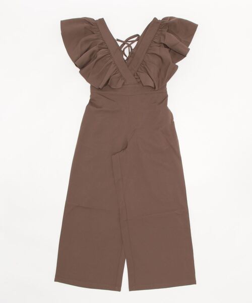 apres jour clair(アプレジュールクレア)の「【apres jour clair】フリルサロペット【ZOZOTOWN限定アイテム】(サロペット/オーバーオール・レディース・ブラウン系その他/ブラック・X-LARGE/フリー)」の9枚目の写真