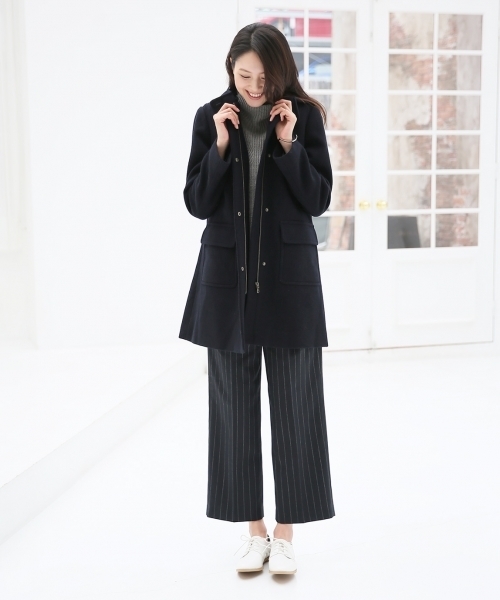 GLOBAL WORK（グローバルワーク）の「ZIPフードコート/564239（その他アウター・レディース・ネイビー/ブラウン/グレー・MEDIUM/SMALL/LARGE）」の13枚目の写真