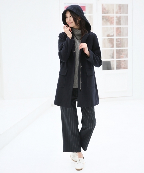 GLOBAL WORK（グローバルワーク）の「ZIPフードコート/564239（その他アウター・レディース・ネイビー/ブラウン/グレー・MEDIUM/SMALL/LARGE）」の14枚目の写真