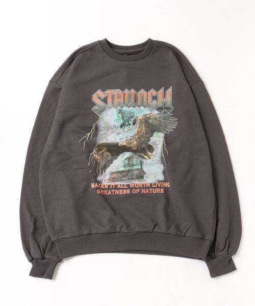 WESTSEA(ウエストシー)の「裏毛 グラフィック プリント クルーネック 長袖スウェット(スウェット・メンズ・チャコール/ブラック/グレー系その他/ブラック系その他・M/L/XL)」の13枚目の写真
