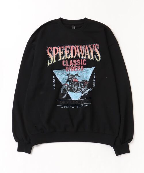 WESTSEA(ウエストシー)の「裏毛 グラフィック プリント クルーネック 長袖スウェット(スウェット・メンズ・チャコール/ブラック/グレー系その他/ブラック系その他・M/L/XL)」の9枚目の写真