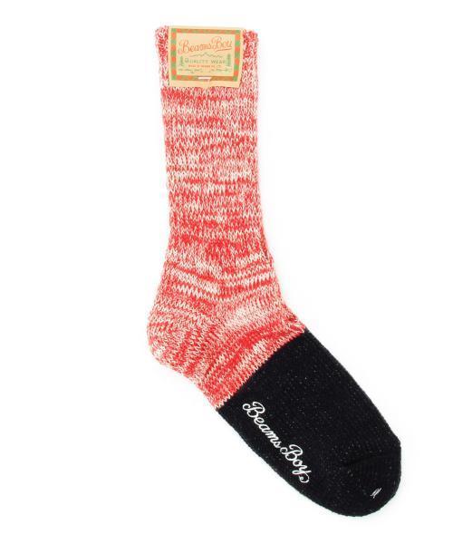 BEAMS BOY(ビームスボーイ)の「BEAMS BOY / リサイクルコットン 2トーン ミックス クルー(ソックス/靴下・レディース・レッド/イエロー/ネイビー・ONE SIZE)」の10枚目の写真
