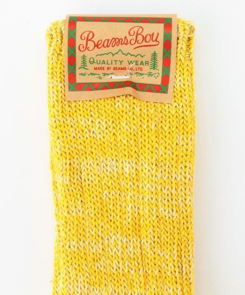 BEAMS BOY(ビームスボーイ)の「BEAMS BOY / リサイクルコットン 2トーン ミックス クルー(ソックス/靴下・レディース・レッド/イエロー/ネイビー・ONE SIZE)」の4枚目の写真