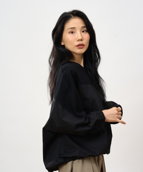 ROCOCO(ロココ)の「異素材切り替えカットソー(Tシャツ/カットソー・レディース・ブラック/カーキ・M~L)」の16枚目の写真