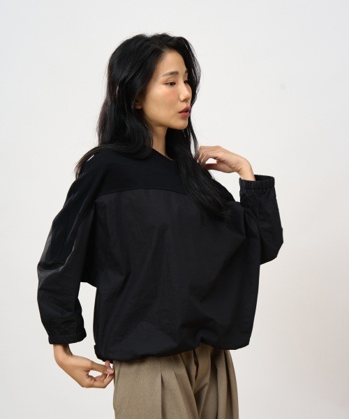 ROCOCO(ロココ)の「異素材切り替えカットソー(Tシャツ/カットソー・レディース・ブラック/カーキ・M~L)」の20枚目の写真