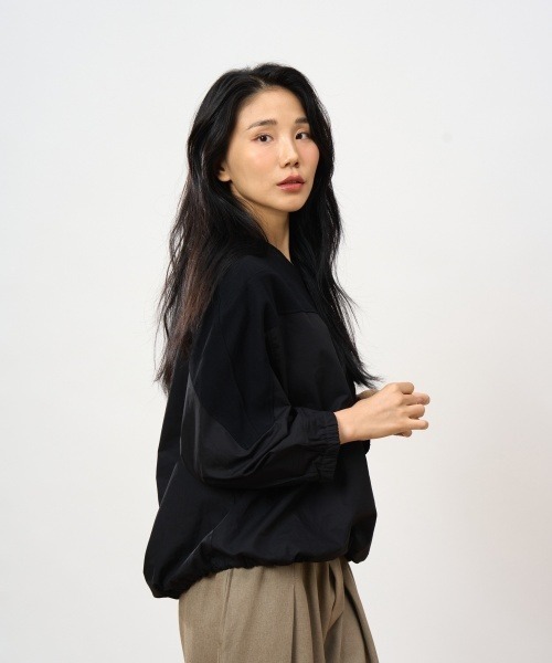 ROCOCO(ロココ)の「異素材切り替えカットソー(Tシャツ/カットソー・レディース・ブラック/カーキ・M~L)」の21枚目の写真