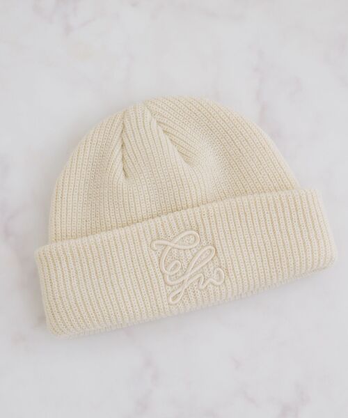 casita(RETRO GIRL)(カシータ)の「刺繍ニットワッチ(ハット・レディース・ブラック/オフホワイト/ダークグレー・ONE SIZE)」の8枚目の写真