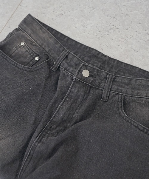 Shoowtime（ショウタイム）の「ビンテージウォッシュワイドフレアリメイクダメージデニム（デニムパンツ・メンズ・ブルー/ブラック・LARGE/X-LARGE/MEDIUM/SMALL）」の8枚目の写真