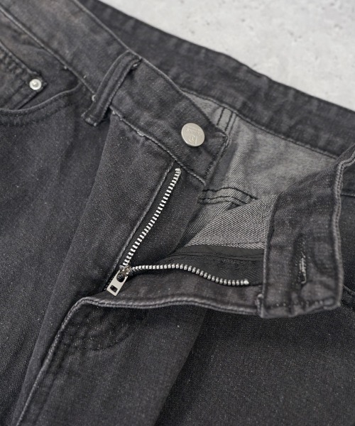 Shoowtime（ショウタイム）の「ビンテージウォッシュワイドフレアリメイクダメージデニム（デニムパンツ・メンズ・ブルー/ブラック・LARGE/X-LARGE/MEDIUM/SMALL）」の7枚目の写真