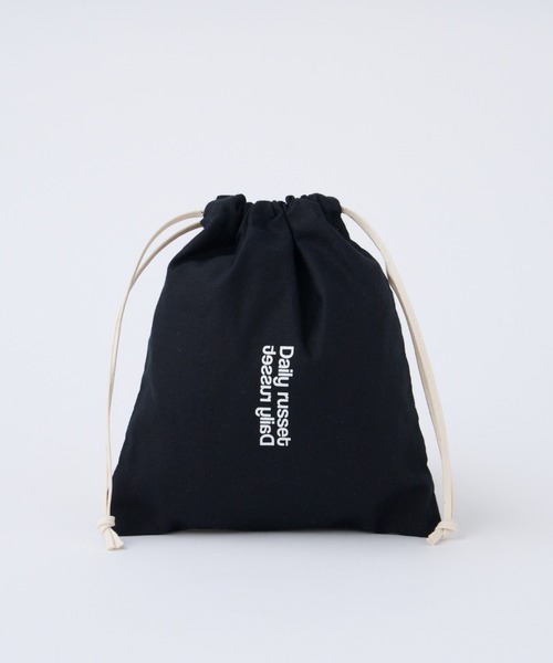 Daily russet(デイリー ラシット)の「巾着ポーチ(S)(ポーチ・レディース・ボルドー/オリーブ/ネイビー/ベージュ/グレー/ブラック・FREE)」の2枚目の写真