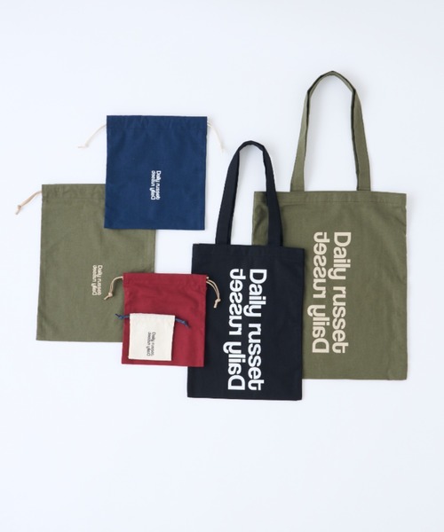 Daily russet(デイリー ラシット)の「巾着ポーチ(S)(ポーチ・レディース・ボルドー/オリーブ/ネイビー/ベージュ/グレー/ブラック・FREE)」の12枚目の写真