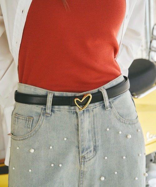 Birthday room(バースデイルーム)の「ハートモチーフベルト(ベルト・レディース・ブラック/ブラウン・FREE)」の4枚目の写真