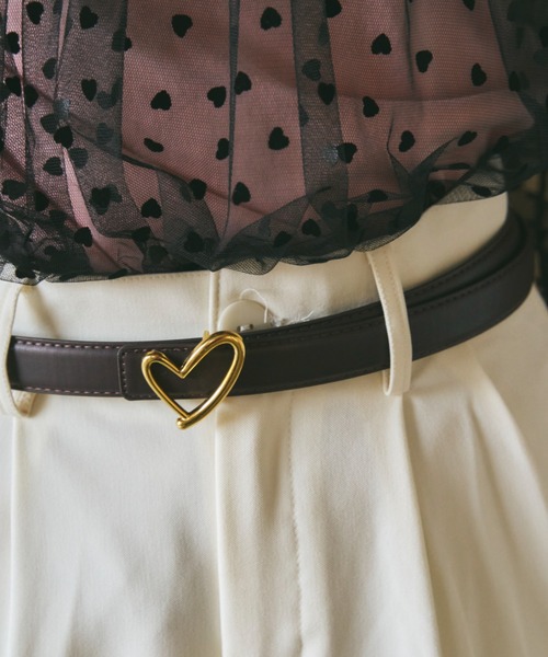 Birthday room(バースデイルーム)の「ハートモチーフベルト(ベルト・レディース・ブラック/ブラウン・FREE)」の7枚目の写真