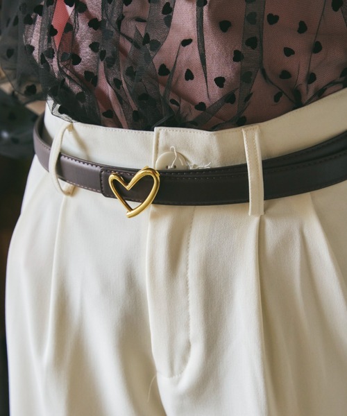 Birthday room(バースデイルーム)の「ハートモチーフベルト(ベルト・レディース・ブラック/ブラウン・FREE)」の8枚目の写真