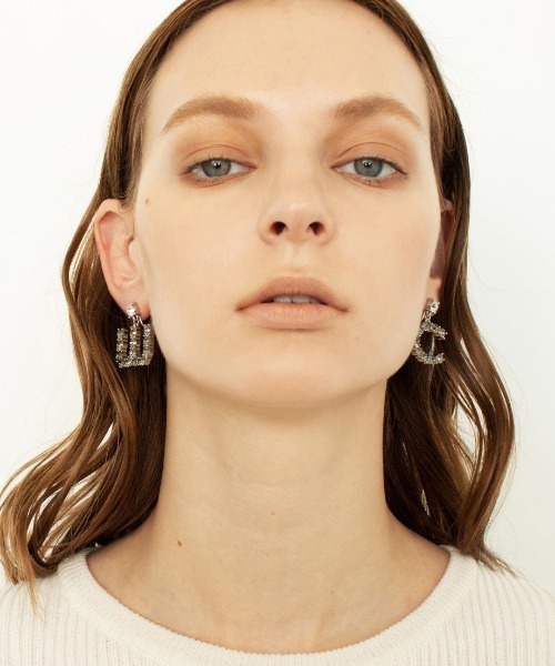 WCJ（ダブルシージェイ）の「WCビジューイヤリング（イヤリング・レディース・ブラック/グリーン・FREE）」の3枚目の写真