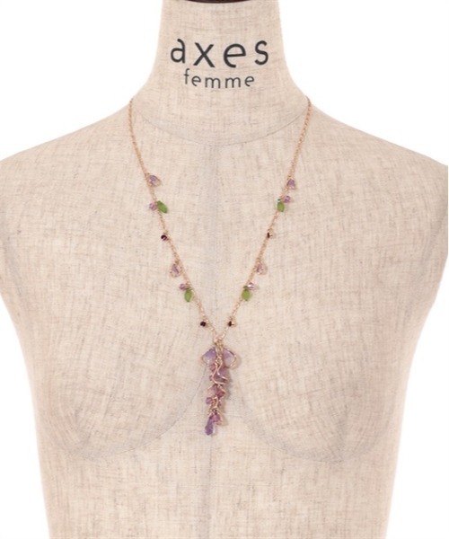 axes femme（アクシーズファム）の「藤の花モチーフネックレス