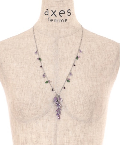 axes femme（アクシーズファム）の「藤の花モチーフネックレス（ネックレス・レディース・シルバー/ゴールド・FREE）」の4枚目の写真