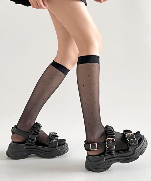 Shoes in Closet(シューズインクローゼット)の「+6.5㎝ 軽量 厚底 ギャザーベルト バックル スポーツ サンダル 6294(サンダル・レディース・ブラック×ブラック/アイボリー/グレー系/ピンク・XS/3L/M/L/LL/S)」の10枚目の写真