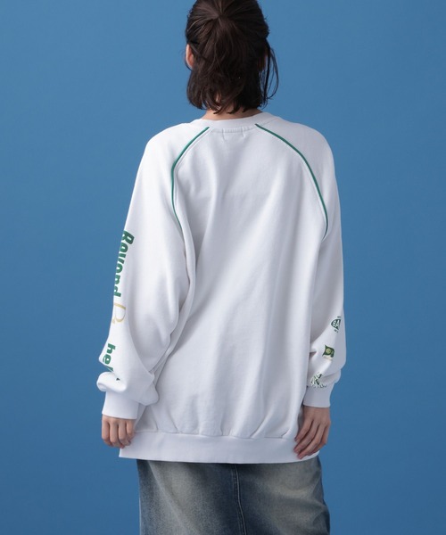 PBLIM（ページボーイリム）の「PBLIM/スポーティーロゴスウェット（スウェット・レディース・オフホワイト/ネイビー/グリーン・MEDIUM/LARGE）」の14枚目の写真